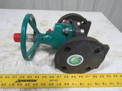 TruTech 2CAHJ-CA-M-2 Hand Operated Rubber Diaphragm Valve 2" Flanged 175PSI