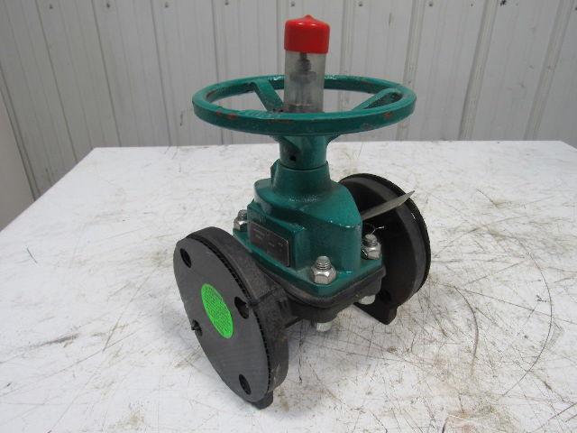 TruTech 2CAHJ-CA-M-2 Hand Operated Rubber Diaphragm Valve 2" Flanged 175PSI