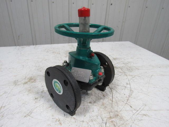 TruTech 2CAHJ-CA-M-2 Hand Operated Rubber Diaphragm Valve 2" Flanged 175PSI