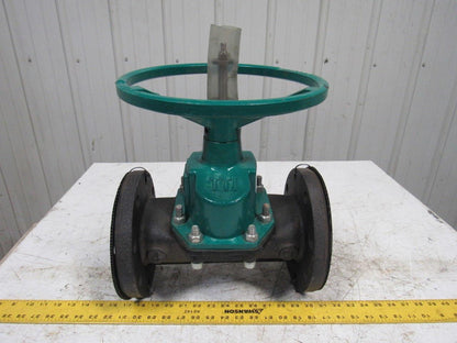 TruTech 4CAHC-CA-A-2 Hand Operated Rubber Diaphragm Valve 4" Flanged 150PSI