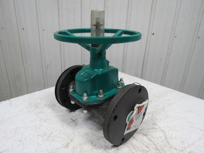 TruTech 4CAHC-CA-A-2 Hand Operated Rubber Diaphragm Valve 4" Flanged 150PSI