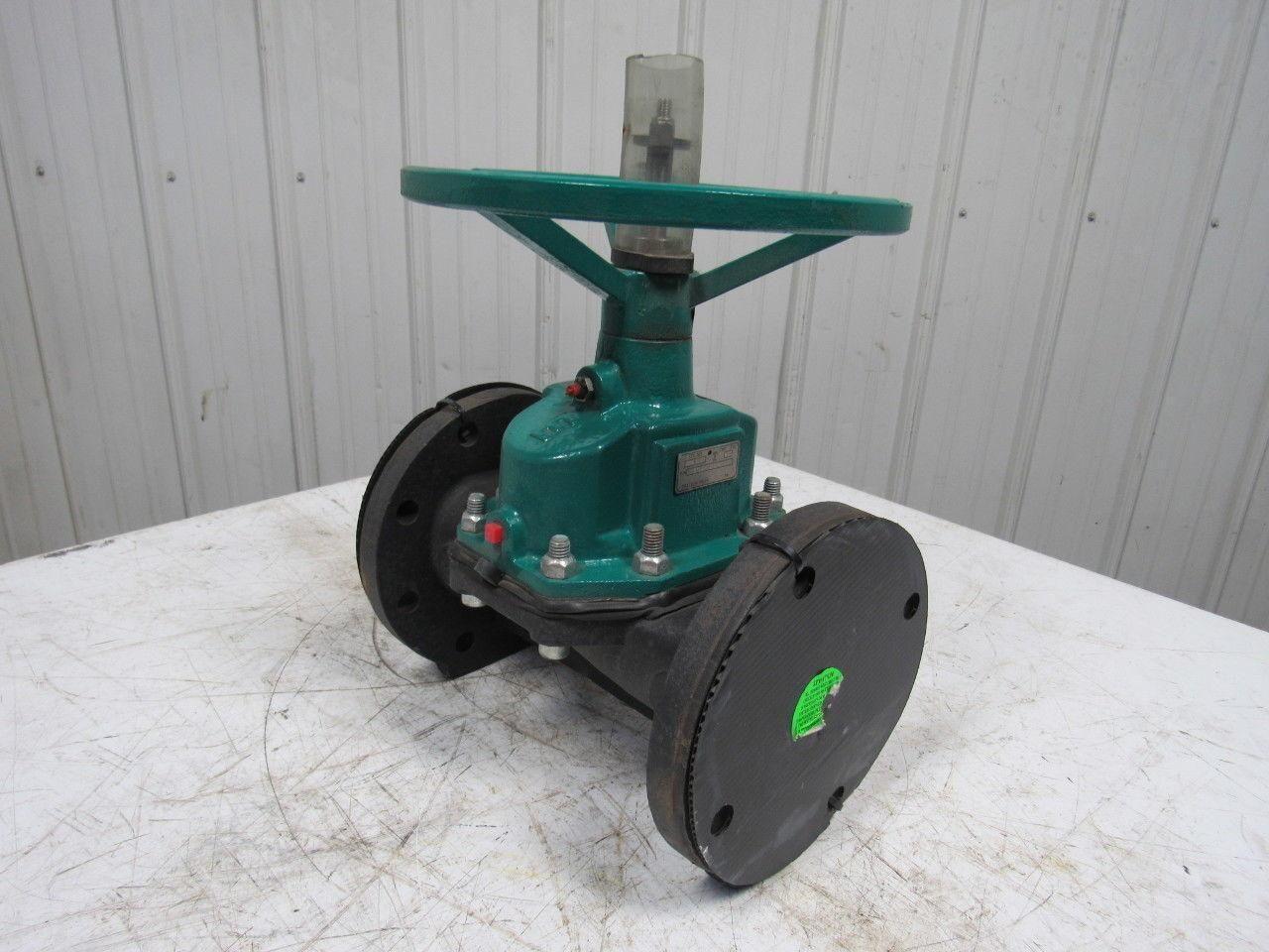 TruTech 4CAHC-CA-A-2 Hand Operated Rubber Diaphragm Valve 4" Flanged 150PSI