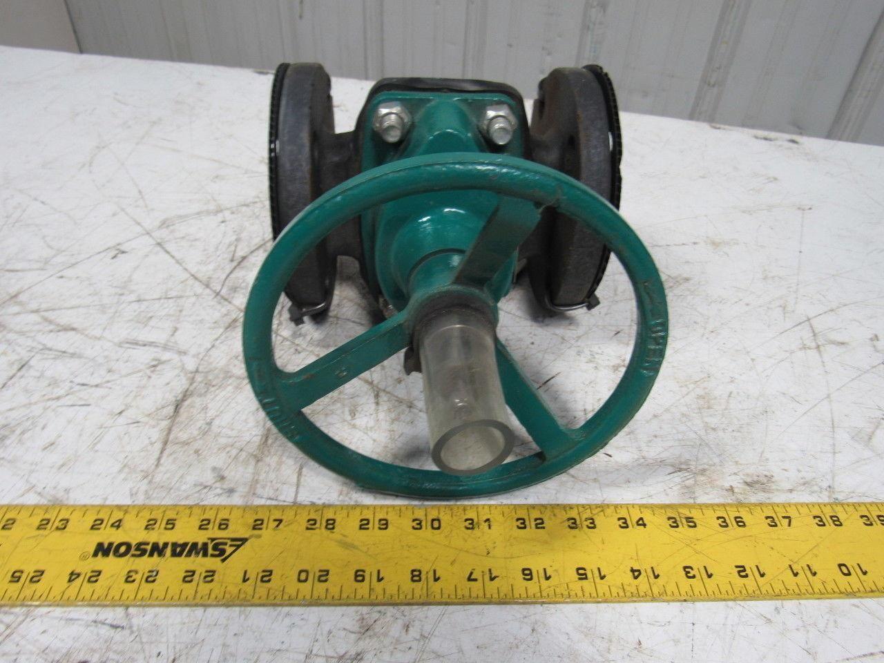 TruTec 2CAAA-CA-M-2 Hand Operated Rubber Diaphragm Valve 2" Flanged 175PSI