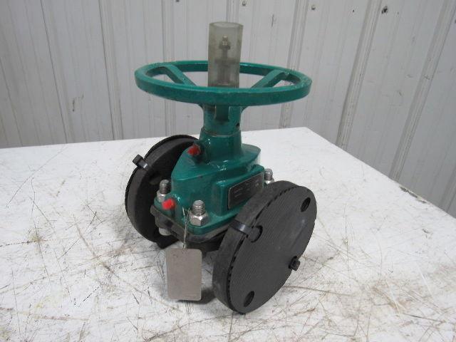TruTec 2CAAA-CA-M-2 Hand Operated Rubber Diaphragm Valve 2" Flanged 175PSI