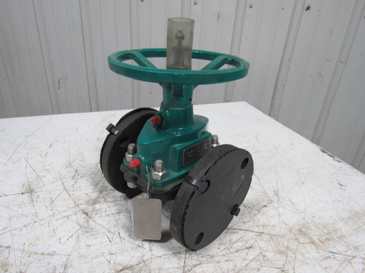 TruTec 2CAAA-CA-M-2 Hand Operated Rubber Diaphragm Valve 2" Flanged 175PSI