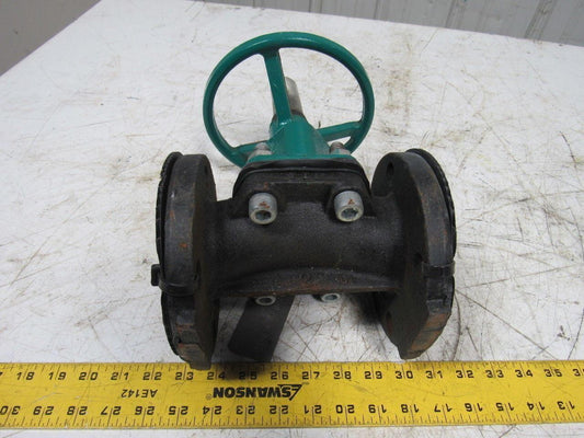 TruTec 2CAAA-CA-M-2 Hand Operated Rubber Diaphragm Valve 2" Flanged 175PSI