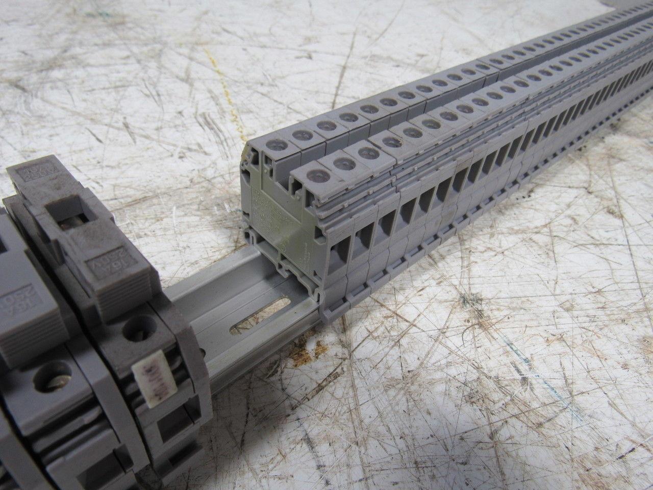 Entrelec 011537805 M10/16 Fuse Holder Terminal Block Din Rail Mount  Lot of 36