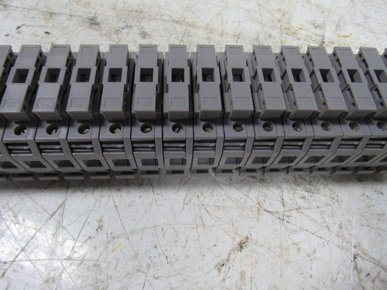 Entrelec 011537805 M10/16 Fuse Holder Terminal Block Din Rail Mount  Lot of 36