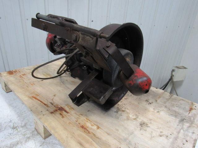 Vintage Steampunk Early Industrial Cast Iron Bench Grinder 10"