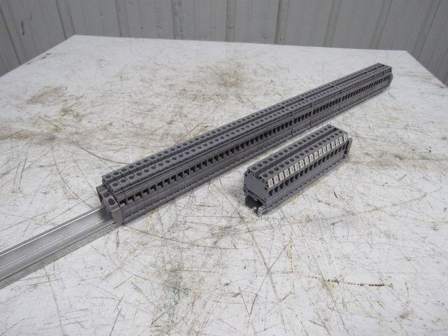 Entrelec 5120-M10/10 Gray Terminal Block Din Rail Strip 800V 55A Lot of 100