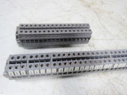 Entrelec 5120-M10/10 Gray Terminal Block Din Rail Strip 800V 55A Lot of 100