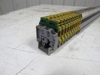 Entrelec 5120-M10/10 Terminal Block 800V 55A W/10 Ground Blocks Lot of 135