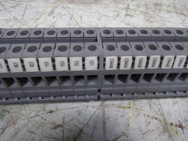 Entrelec 5120-M10/10 Terminal Block 800V 55A W/10 Ground Blocks Lot of 135