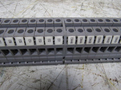 Entrelec 5120-M10/10 Terminal Block 800V 55A W/10 Ground Blocks Lot of 135