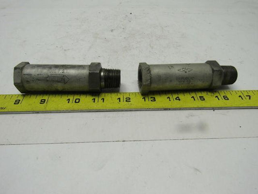 REPUBLIC 452-1/2S2-6 5000PSI Check Valve 1/2" M&F Ends Lot/2