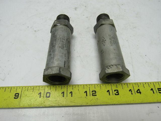 REPUBLIC 452-1/2S2-6 5000PSI Check Valve 1/2" M&F Ends Lot/2