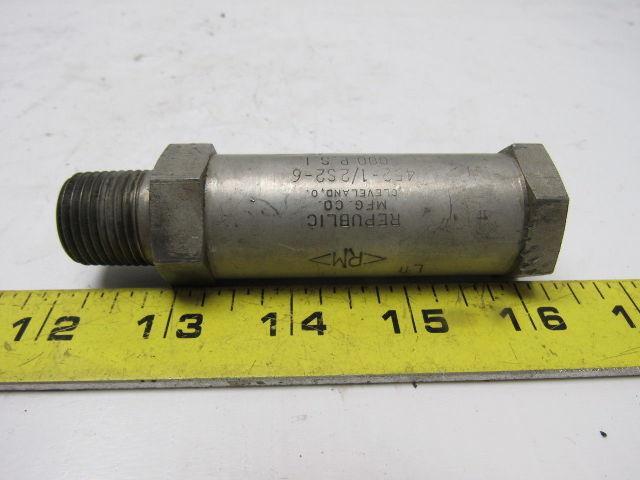 REPUBLIC 452-1/2S2-6 5000PSI Check Valve 1/2" M&F Ends Lot/2