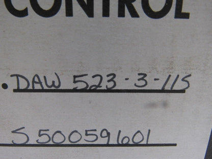 Mercoid DAW-523-3-115 Pressure Switch 120V/240V Rain Proof Enclosure