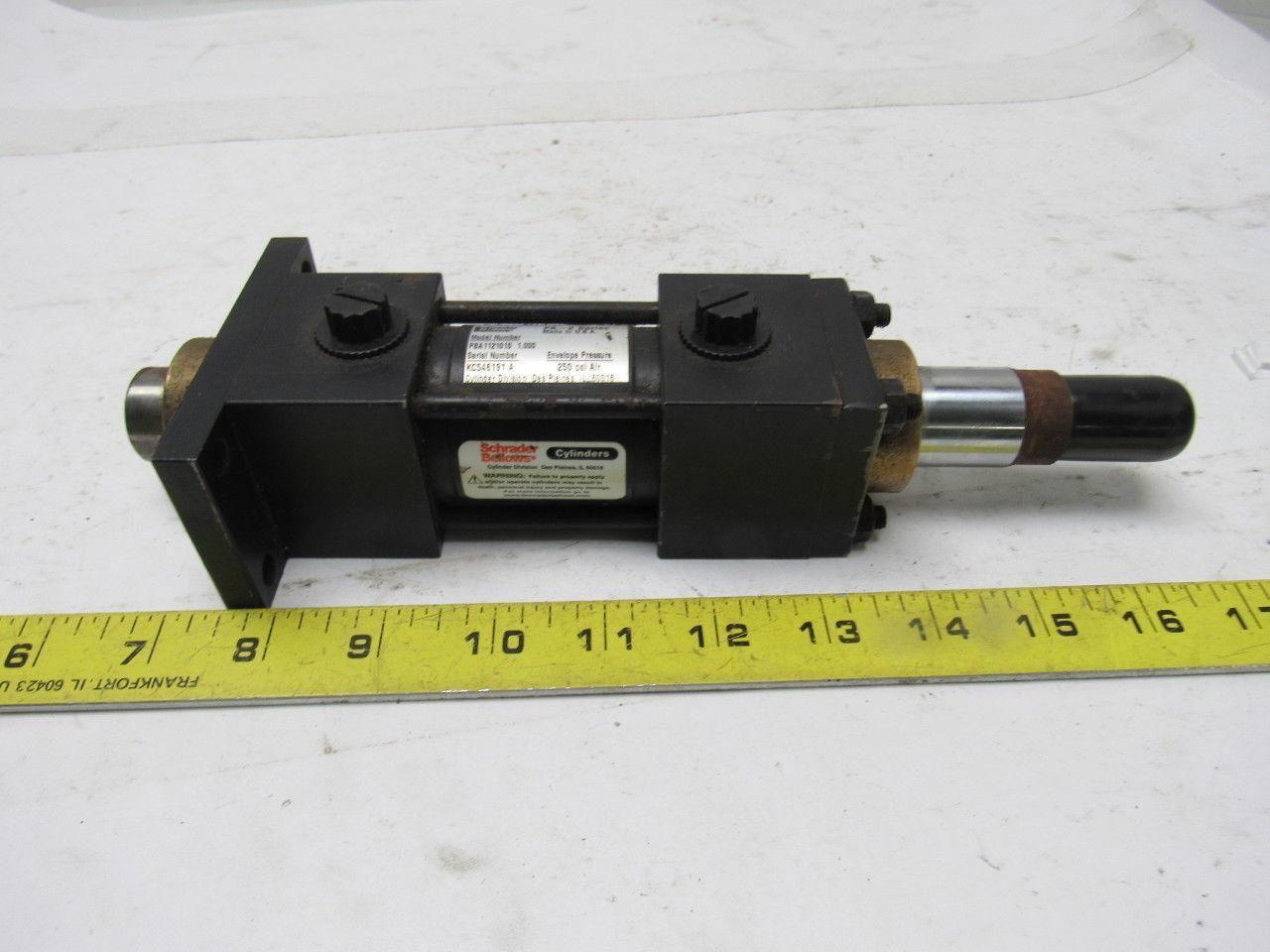 Schrader Bellows PBA112101S Double Ended Pneumatic Cylinder 1" Bore 1-1/2" Strok