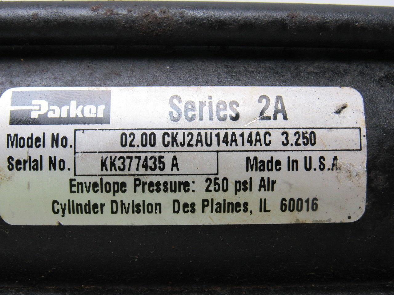 Schrader Bellows CKJ2AU14A14AC Double Ended Pneumatic Cylinder 2" Bore 3-1/4" St