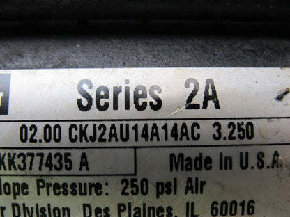Schrader Bellows CKJ2AU14A14AC Double Ended Pneumatic Cylinder 2" Bore 3-1/4" St