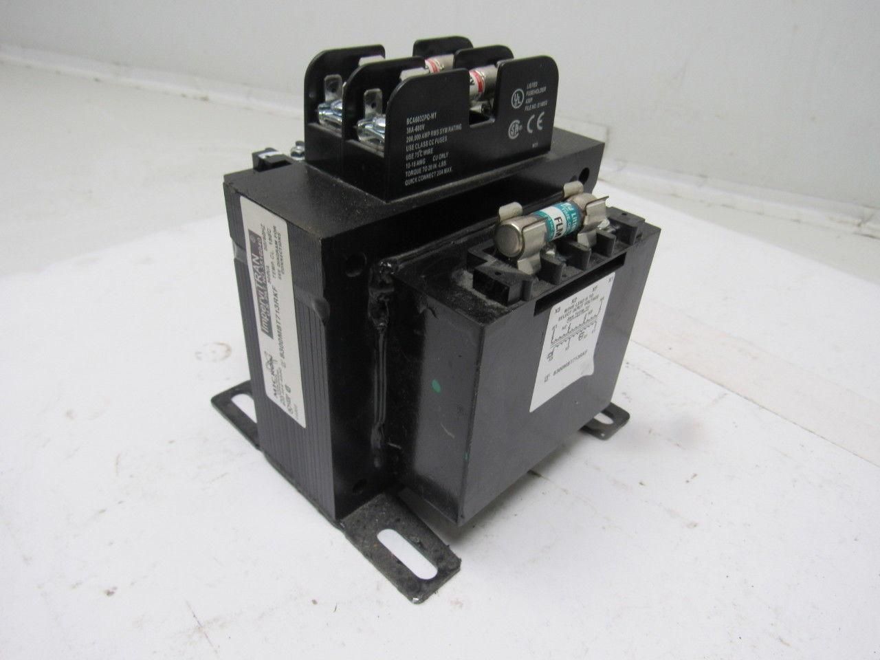 Micron B300MBT713RKF 300VA Transformer 200-480V Pri 23-120V Sec 50/60 Hz