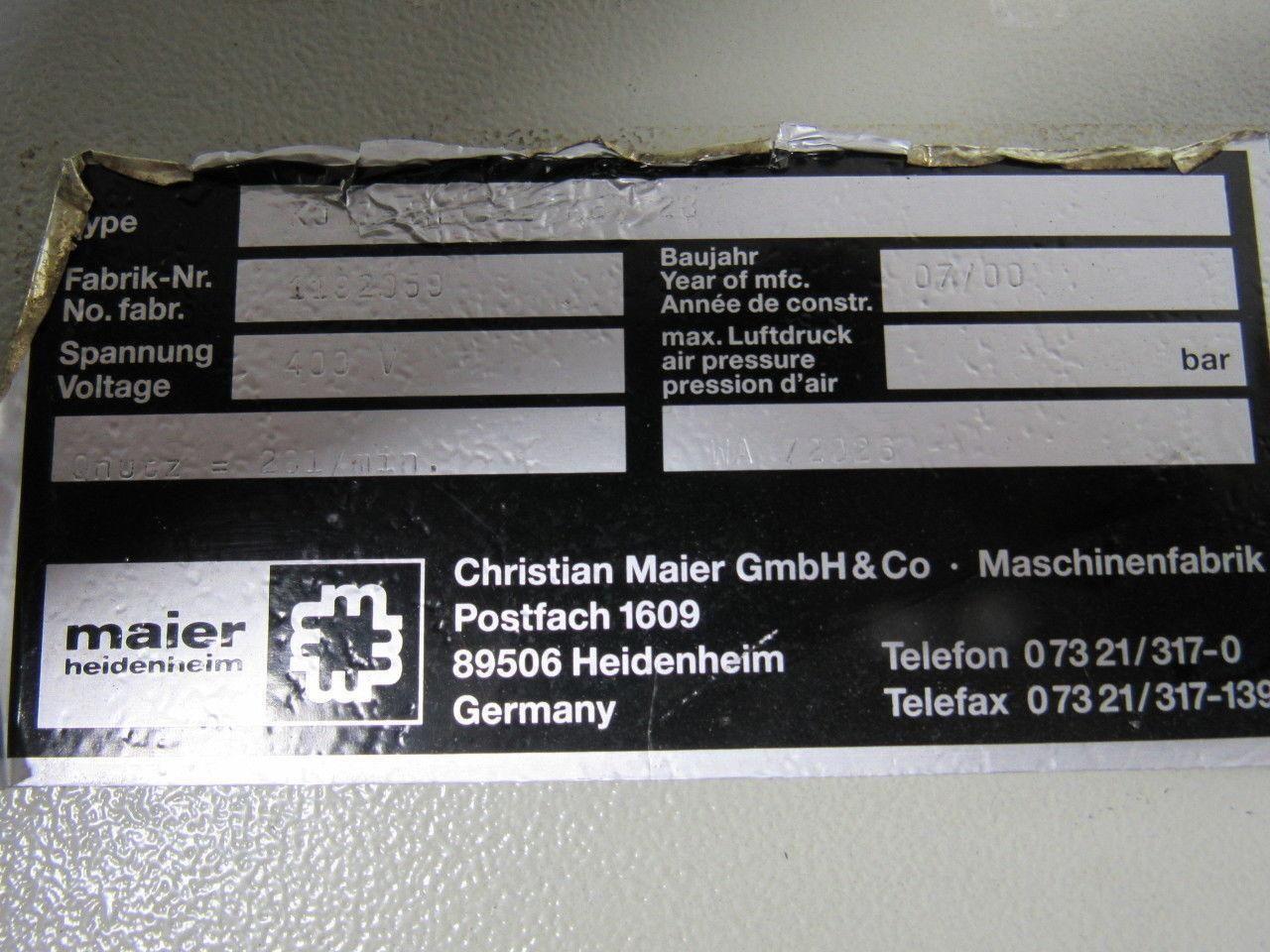 Maier Heidenheim 1192059 KEW External Process Cooling Heat Exchange Unit