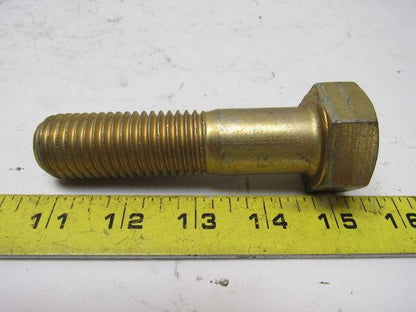 Grade 9 Hex Head Cap Screw 1"-8x4" UNC  Zinc Yellow Fastener Finish Steel