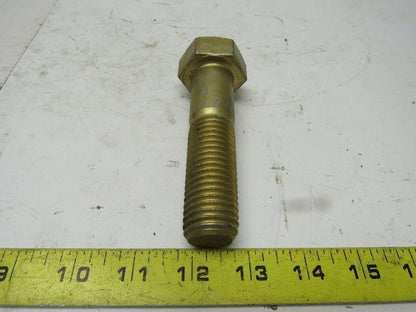 Grade 9 Hex Head Cap Screw 1"-8x4" UNC  Zinc Yellow Fastener Finish Steel