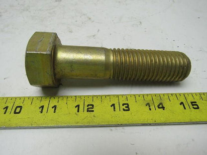 Grade 9 Hex Head Cap Screw 1"-8x4" UNC  Zinc Yellow Fastener Finish Steel