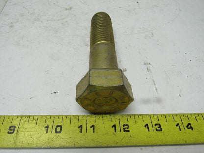 Grade 9 Hex Head Cap Screw 1"-8x4" UNC  Zinc Yellow Fastener Finish Steel