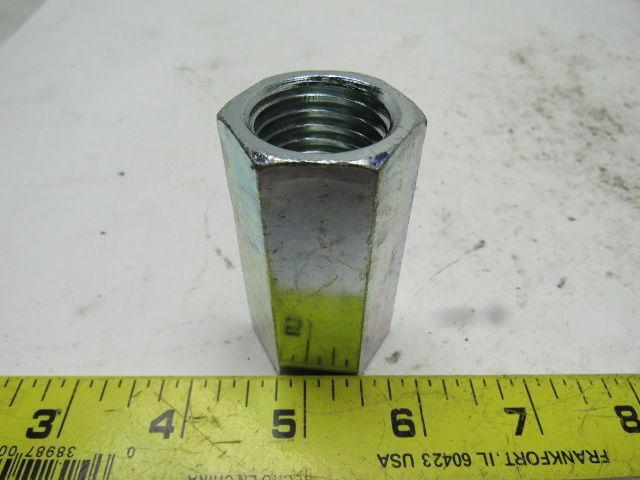FASTENAL 37832 1"-8x2-1/2"Lx1-1/4"W Zinc Plated Coupling Nut New RoHS Compliant