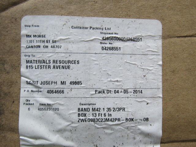 MORSE ZWEG083C23M42 M42 @ 13'6" Band Saw Blades 1" .035 2/3 VP PR Lot/2 Blades