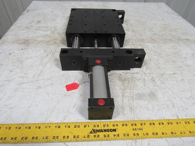PHD BS101X4D206 Pneumatic Linear Slide 10"x10"x2-3/4" 4" Stroke 150 PSI Max.