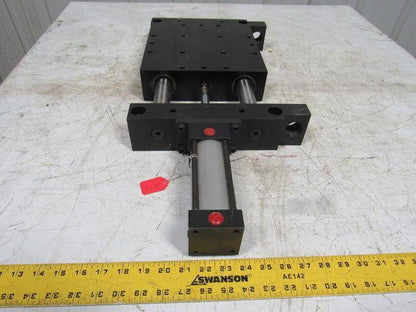 PHD BS101X4D206 Pneumatic Linear Slide 10"x10"x2-3/4" 4" Stroke 150 PSI Max.