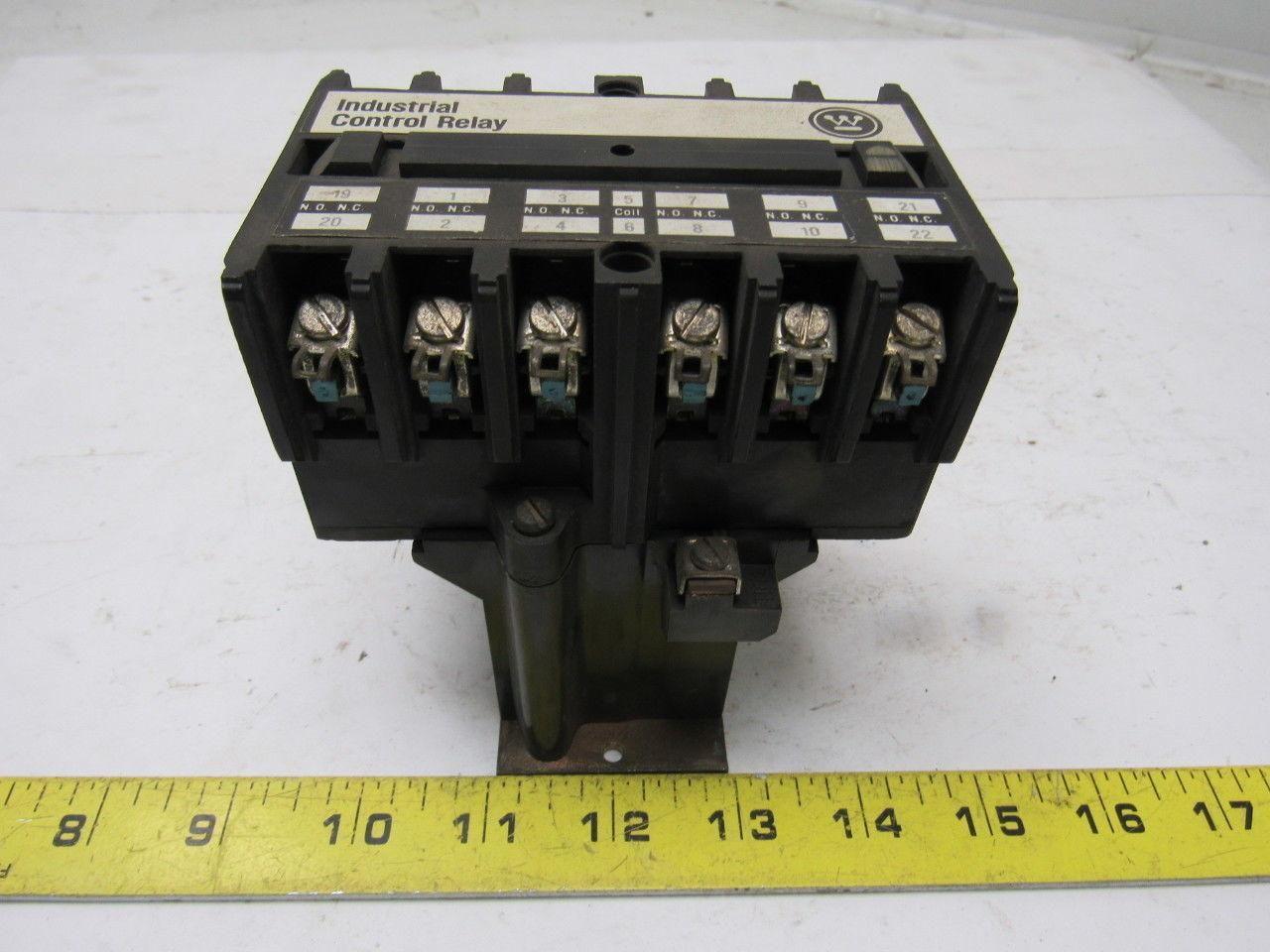 Westinghouse ARD660T Style 765A689G02 600VDC Control Relay 6 Pole 120V Coil