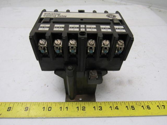 Westinghouse ARD660T Style 765A689G02 600VDC Control Relay 6 Pole 120V Coil