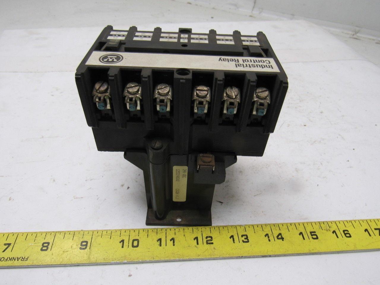 Westinghouse ARD660T Style 765A689G02 600VDC Control Relay 6 Pole 120V Coil
