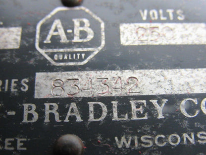 A-B Allen Bradley 202 Series 834342 DC Contactor 50A 250VDC
