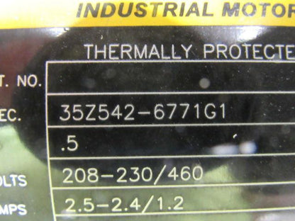 Baldor 35Z542-6771G1 1/2HP 3PH 208-230/460V 1140RPM Electric Motor