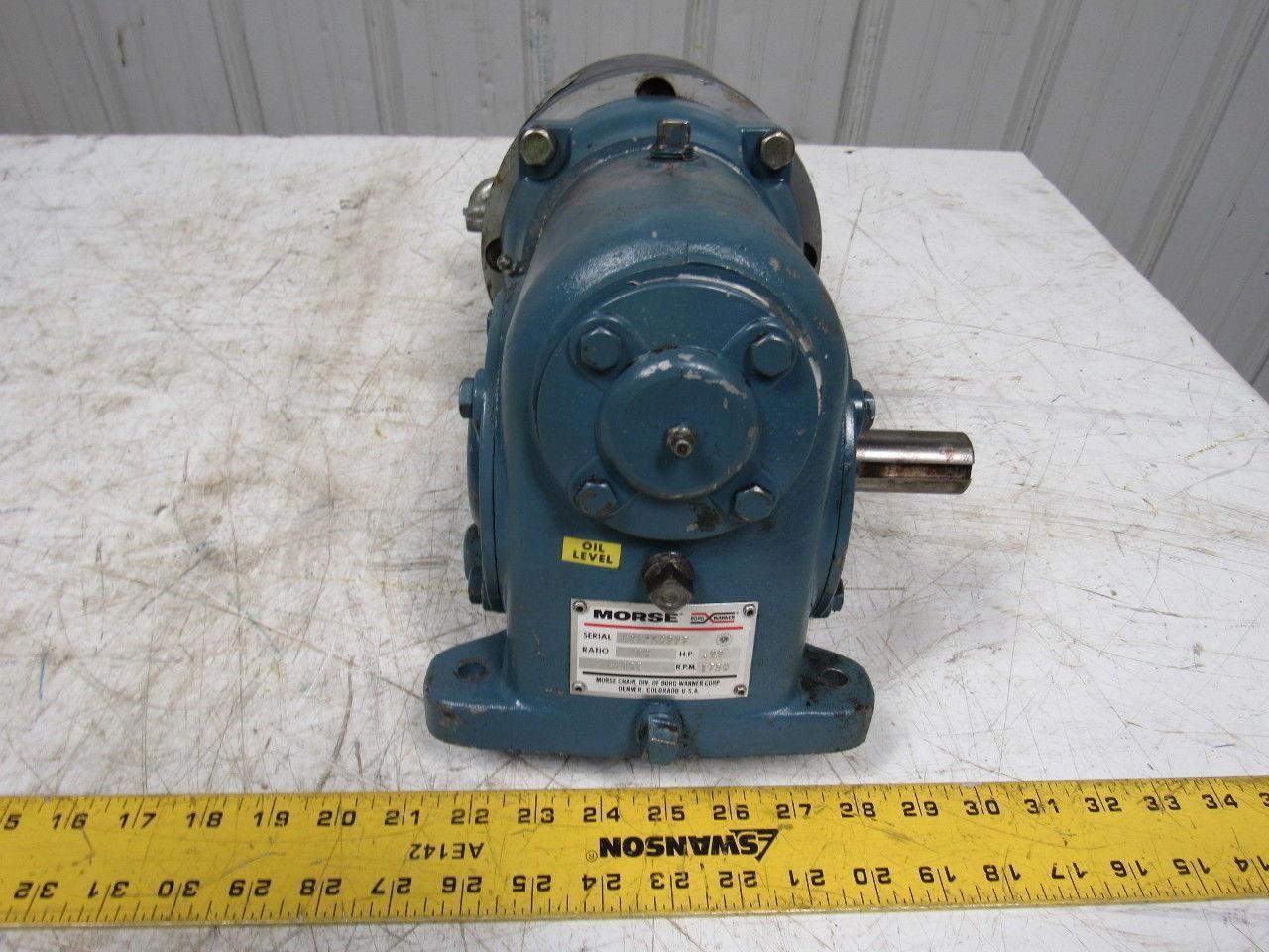 MORSE / LEESON 20GCT / C6T17NC2A 20:1 / 1/2HP Gearmotor 50/60Hz 3PH Cont. .99HP