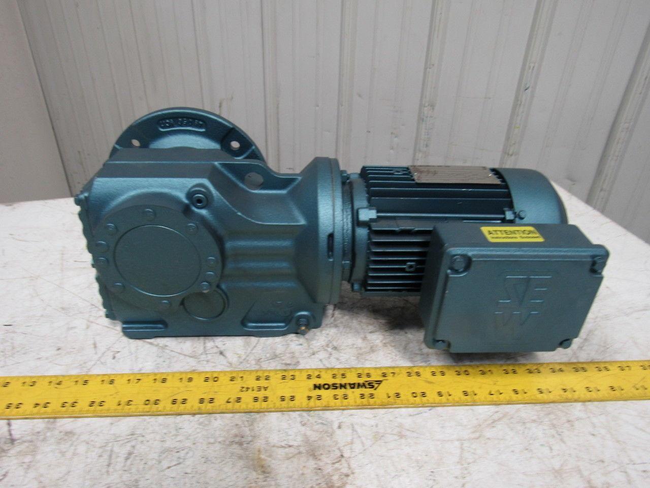 SEW-EURODRIVE KF47DT80N4 1Hp Right Angle Gear Speed Reducer 230/460V 3Ph