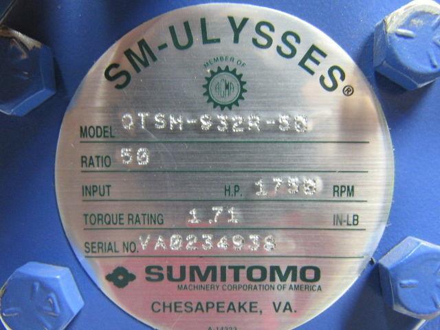 Sumitomo QTSM-932R-50 Sm-Ulysses Gearbox Reducer 50: 1 Ratio 3/4HP 208-230/460V