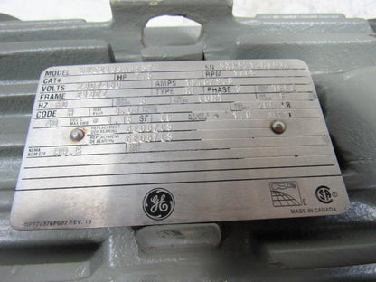 General Electric DBL Shaft 7.5 Hp Electric Motor 230/460V 213TZ Frame 1750RPM