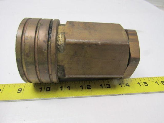 Parker BH12-60 Brass Quick Coupling 1-1/2" Body 1-1/4"NPT Female Thread