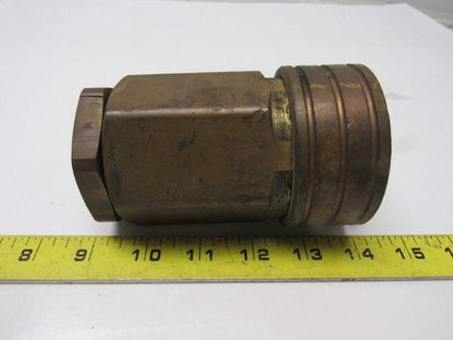 Parker BH12-60 Brass Quick Coupling 1-1/2" Body 1-1/4"NPT Female Thread