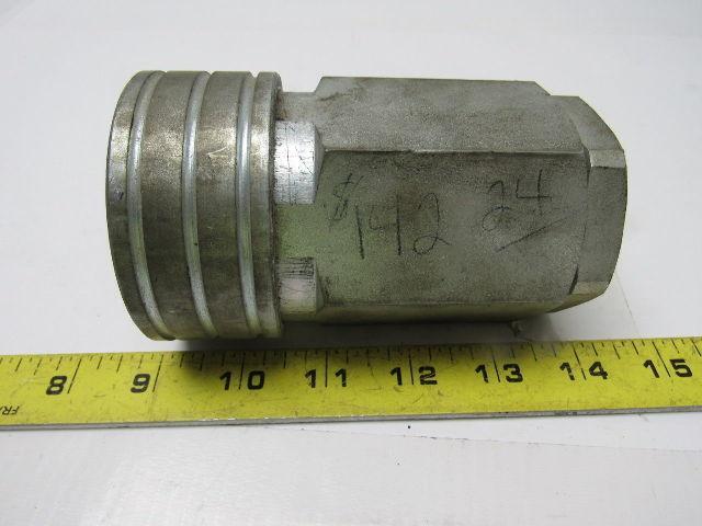 Parker H12-62 Steel 1-1/2" Body Poppet Valve Shut off 1"NPTF Quick Coupling