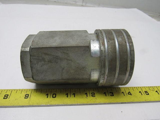 Parker H12-62 Steel 1-1/2" Body Poppet Valve Shut off 1"NPTF Quick Coupling