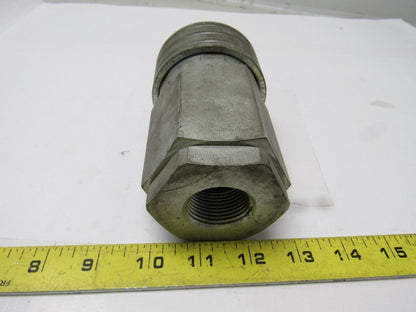 Parker H12-62 Steel 1-1/2" Body Poppet Valve Shut off 1"NPTF Quick Coupling