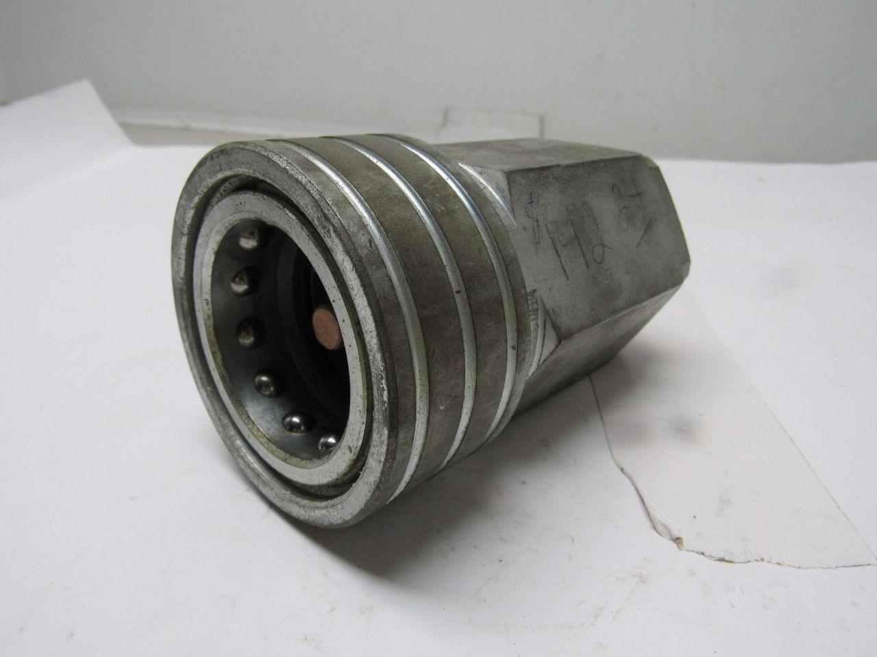Parker H12-62 Steel 1-1/2" Body Poppet Valve Shut off 1"NPTF Quick Coupling